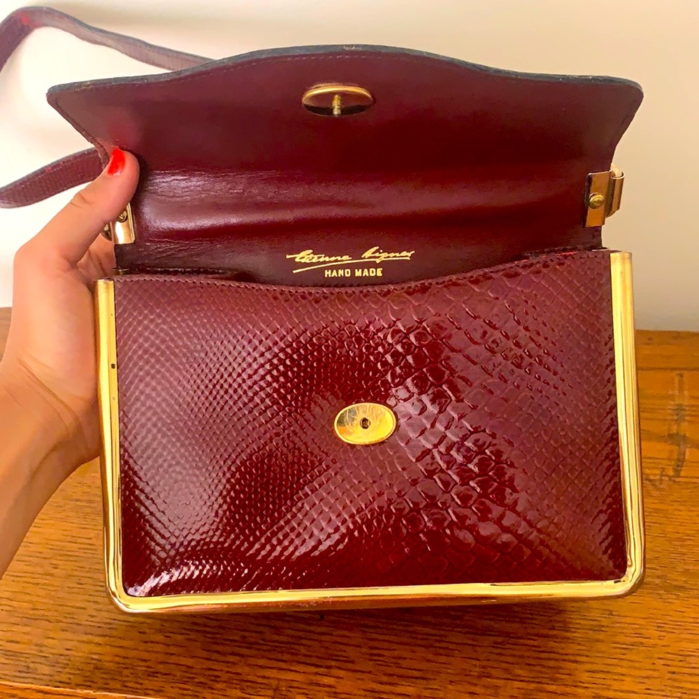 1970s Etienne Aigner Handmade Leather Handbag